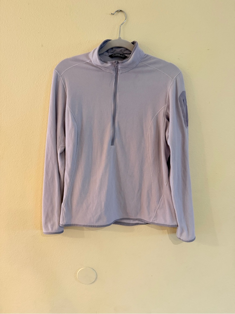 Arc'teryx Light Lavender Zip Mock-Neck Pullover size large